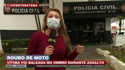 Homem foi atingido no ombro durante o assalto