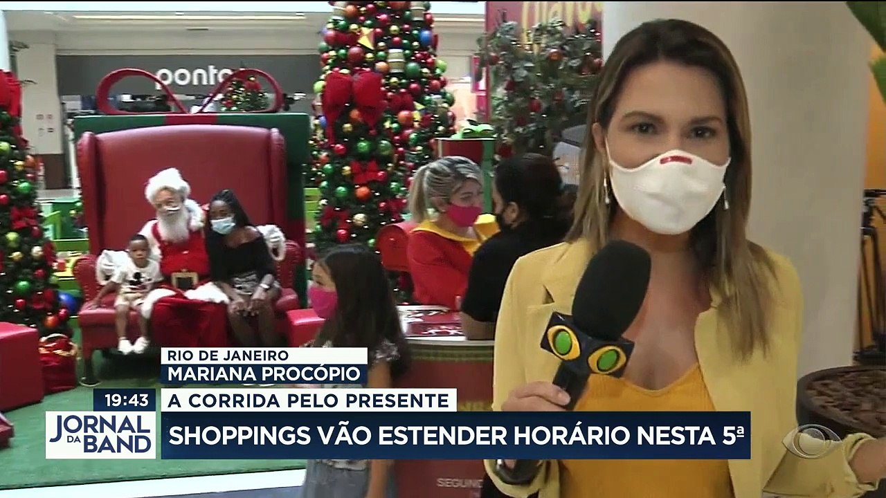 O dia 23 de dezembro é estratégico para os atrasadinhos que deixaram o presente de natal pra última hora. Os shoppings vão ficar abertos até mais tarde. #BandJornalismo