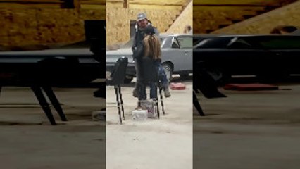 Girl Spun in Chair by Guy Crashes to the Ground