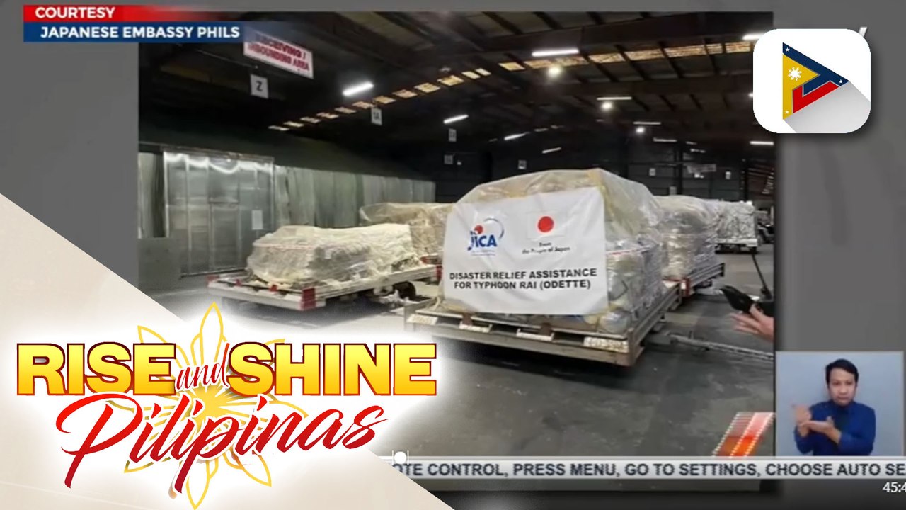 Disaster assistance ng Japan para sa mga biktima ng bagyong Odette, dumating na