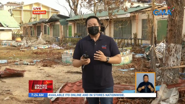 Nasa 90% ng istraktura sa General Luna sa Siargao, winasak ng Bagyong Odette | UB