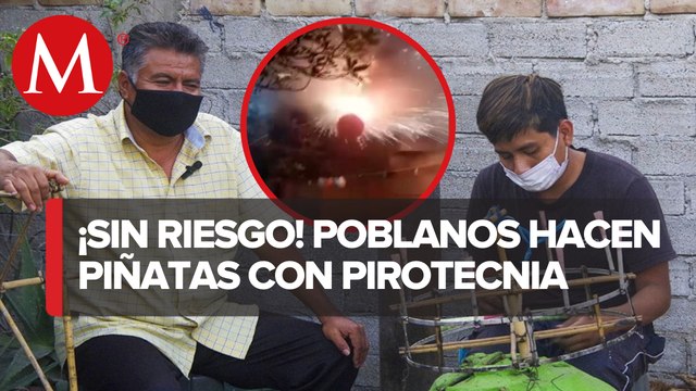 Piñatas con fuegos artificiales, un nuevo concepto en Puebla para las posadas