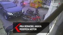 Viral! Detik-detik Pria Bermobil Prado Aniaya Pesepeda Motor