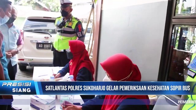 Operasi Lilin Candi, Satlantas Polres Sukoharjo Gelar Pemeriksaan Kesehatan Terhadap Pengemudi Angkutan Umum