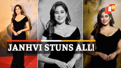 WATCH: Janhvi Kapoor Dons Black On Red Carpet!