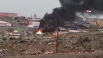 Başakşehir'de fabrika işçilerinin kaldığı 4 konteyner alev alev yandı