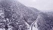Devrek’te kar manzaraları havadan görüntülendi