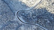 Karla kaplanan Ilgaz'dan kartpostallık kar manzaraları