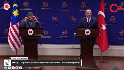 Böylesi görülmedi: Dışişleri Bakanı Mevlüt Çavuşoğlu, Malezyalı bakana muhalefeti şikayet etti