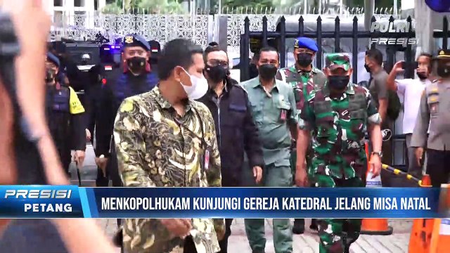 JELANG MISA NATAL 2021 MENKOPOLHUKAM KUNJUNGI GEREJA KATEDRAL