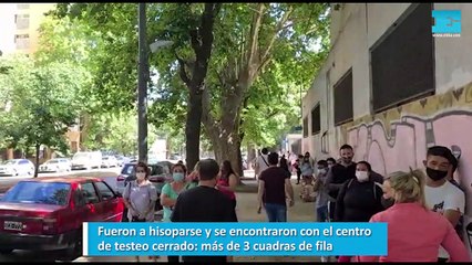 Fueron a hisoparse y se encontraron con el centro de testeo cerrado más de 3 cuadras de fila