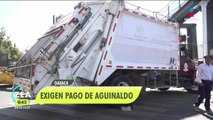 Trabajadores de Oaxaca exigen pago de aguinaldo