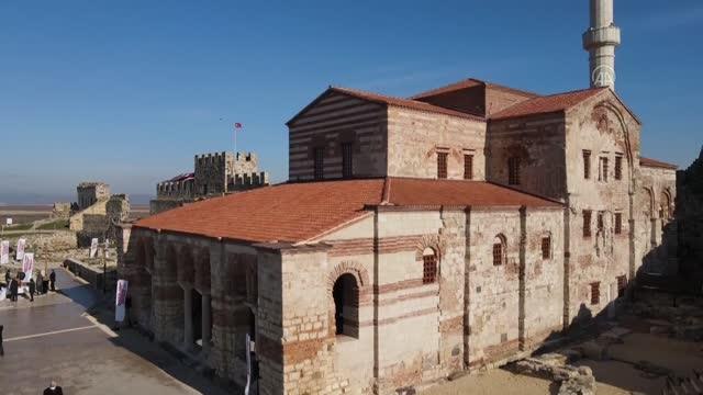 (DRONE) Enez Ayasofya Camisi ibadete açıldı