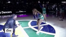 Say yes! Utah Jazz dancer stunned by on-court courting