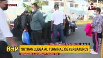 Sutran llega al terminal de Yerbateros y colectiveros desaparecen