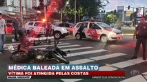 Uma testemunha viu a ação dos bandidos que balearam uma médica durante assalto