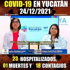 Panorama de Covid-19 en Yucatán. Actualización al 24 de diciembre de 2021