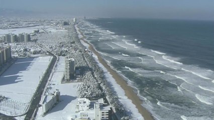 [영상] 하늘에서 본 눈내린 강원도 / YTN