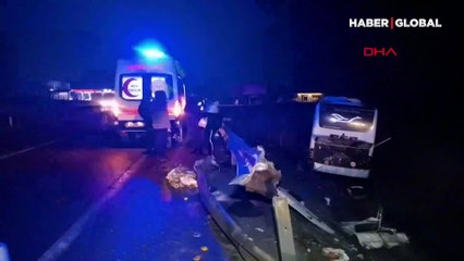 Bursa İnegöl'de yolcu otobüsü tarlaya uçtu: 12 yaralı