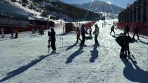 Palandöken'de hafta sonunda kayak heyecanı