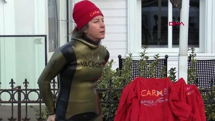 SPOR İstanbul Boğazı'nda 50 metreye tüpsüz dalış