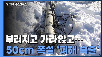 부러지고 가라앉고...'성탄절' 50cm 폭설에 피해 속출 / YTN
