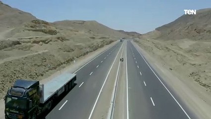 طريق سفاجا مرسى علم الإقليمى الجديد.. شريان تنمية بقلب الصحراء الشرقية