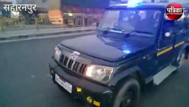 रात्रि कर्फ्यू से पहले सड़क पर उतरी पुलिस, देखें वीडियो