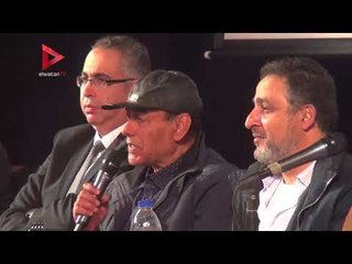 المؤتمر الصحفي لمسرحية فرصة سعيدة لأحمد بدير