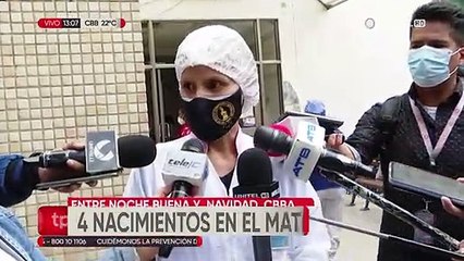 Cuatro bebés nacieron entre este 24 y 25 de diciembre en Cochabamba
