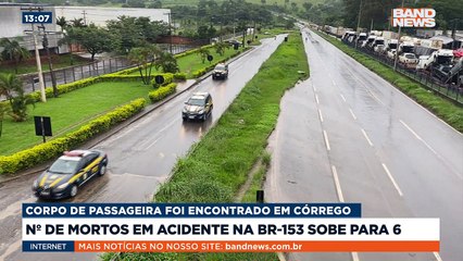 Download Video: O Corpo de Bombeiros de Goiás confirmou a morte de mais uma vítima no acidente em que um ônibus caiu em uma ribanceira da BR-153, em Aparecida de Goiânia, na madrugada da última sexta-feira (24). Outras 40 pessoas ficaram feridas. #BandJornalismo