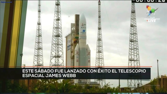 teleSUR Noticias 12:30 25-12: Lanzan telescopio espacial James Webb
