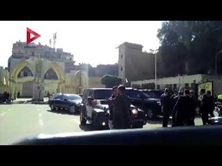 موكب رئيس النواب أثناء دخوله الكاتدرائية لتهنئة البابا تواضروس