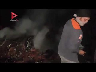 الأهالي يشاركون في إطفاء حريق الهرم