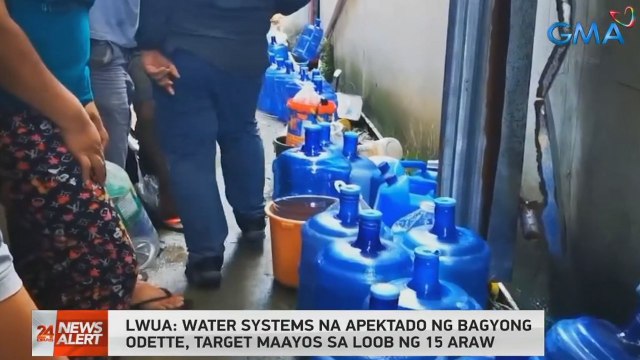 LWUA: Water systems na apektado ng Bagyong Odette, target maayos sa loob ng 15 araw | 24 Oras News Alert