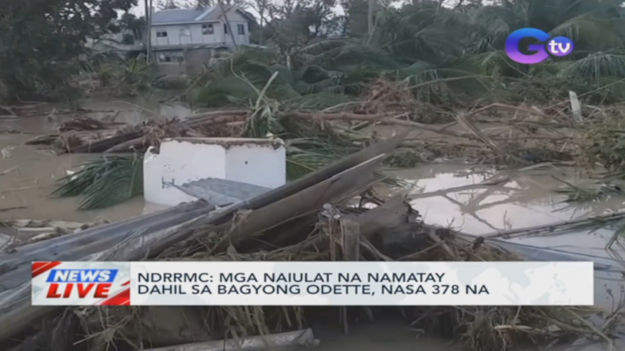 NDRRMC: Mga naiulat na namatay dahil sa Bagyong Odette, nasa 378 na | News Live