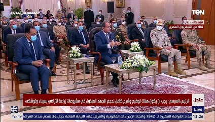 السيسي :"اللي بنعمله دا هو المستحيل" ولا هنام ولا نستريح وهنفضل نطور بلدنا