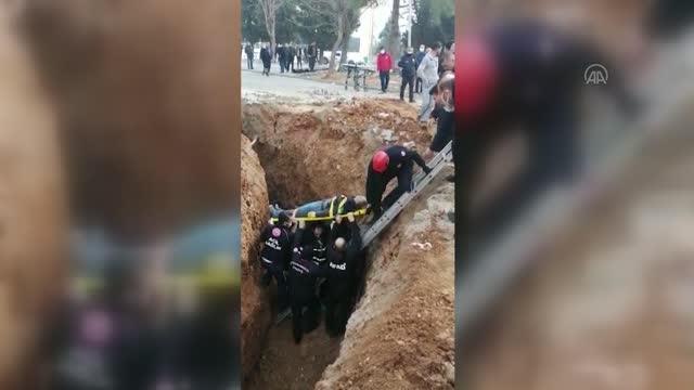 KAHRAMANMARAŞ - Göçük altında kalan işçi ağır yaralandı