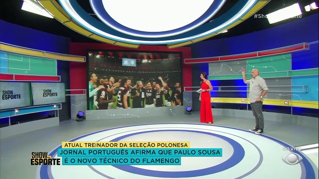 Segundo o jornal português 'Record', Paulo Sousa é o novo treinador do Flamengo. Atualmente comandando a seleção da Polônia, o técnico teria fechado acordo com o Mengão. Bola dentro?#ShowDoEsporte