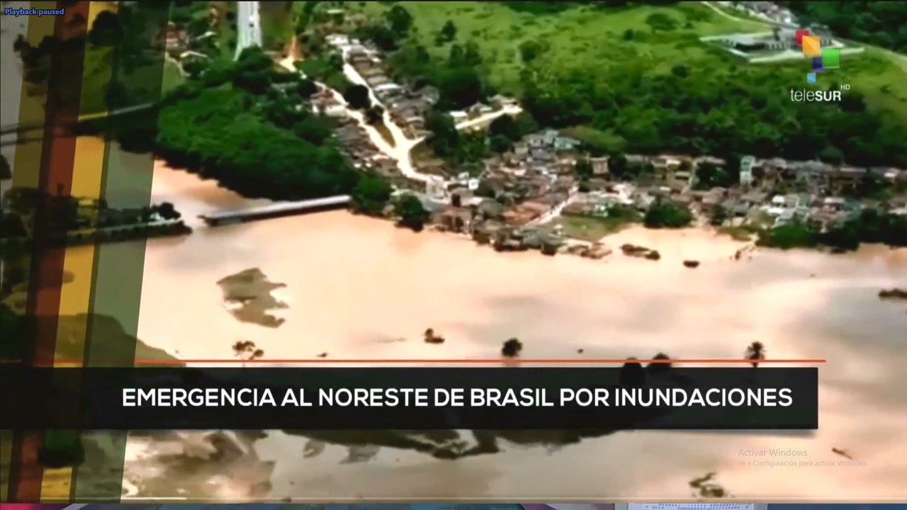 teleSUR Noticias 11:30 26-12: Declaran emergencia en Brasil por inundaciones