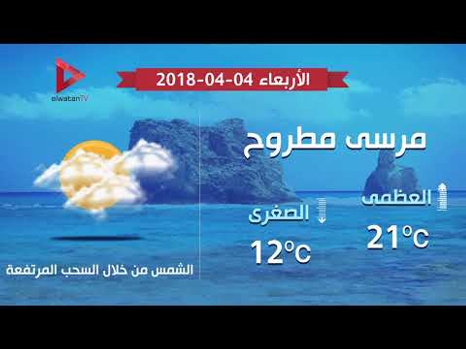 طقس معتدل والعظمى بمرسى مطروح 21 اليوم