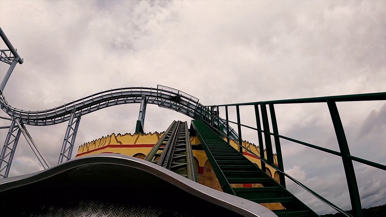 Heiße Fahrt Roller Coaster (Freizeitpark Amusement Park - Klotten, Germany) - 4K POV Roller Coaster Video