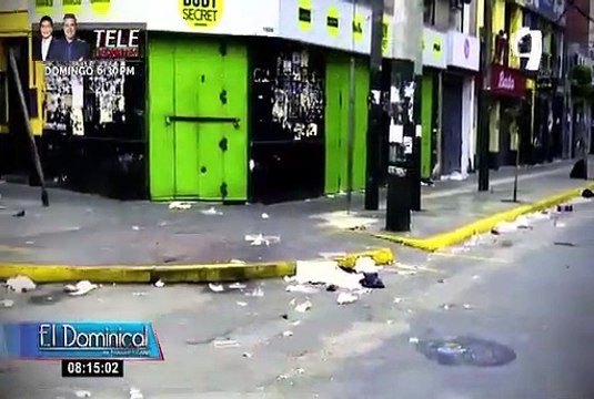 Gamarra: calles amanecieron con gran cantidad de basura tras festejos por Navidad