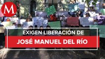 Familiares de José Manuel del Río protestan en CdMx; exigen su liberación inmediata