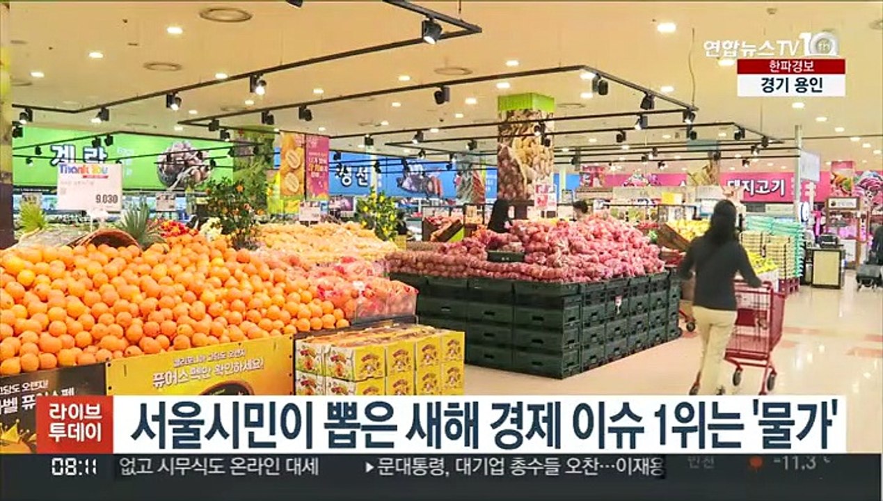 서울시민이 뽑은 새해 경제 이슈 1위는 '물가'