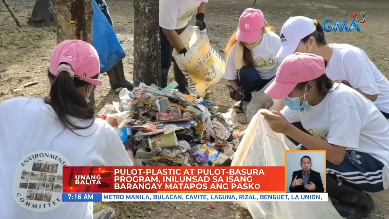Pulot-plastic at pulot-basura program, inilunsad sa isang barangay matapos ang Pasko | UB