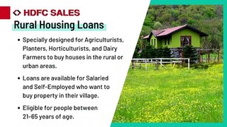 Different Types of Housing Loans - HDFC Sales