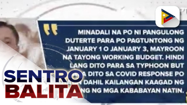 Panukalang 2022 National Budget, inaasahang lalagdaan ni Pres. Duterte bukas ayon sa DBM