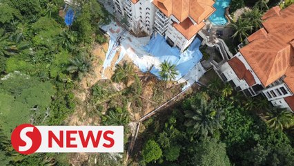 Water diversions set up at Seri Duta 1 condo after landslide, slope reinforcement to begin soon