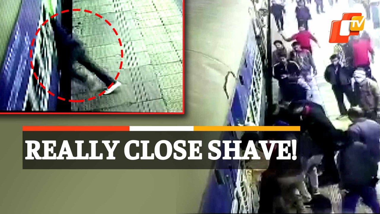 Video: Man Slips While Boarding Running Train, Rescued By RPF Personnel